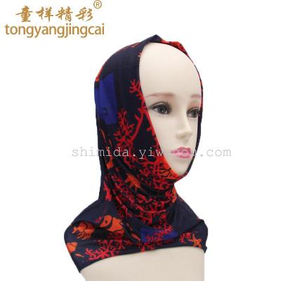 Outdoor gear fishing enthusiasts Riding Hood fish-patterned scarf child-like wonderful smecta FISH turban Hat