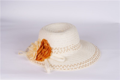 Large-brimmed straw hats girls summer summer beach Hat children Korean version