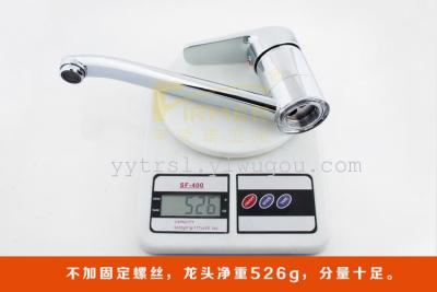 Copper hot and cold faucet in the kitchen sink washing dishes vegetable sink single handle single hole 360 spin