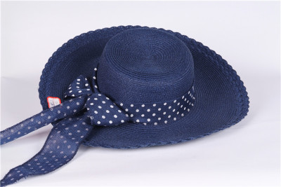 New children's large-brimmed hats in the summer girls Sun hats Beach liangmao