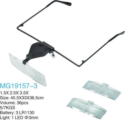 LED lamp glasses head-mounted Magnifier with light led light reading glass repairs for the elderly a magnifying glass