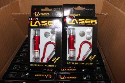 JS-339 three in one key light LED laser Yanchao lights locking carabiner flashlight