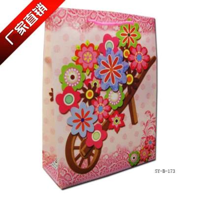 Fashion art cartoon flower pattern PP waterproof Shopping Festival gift bag