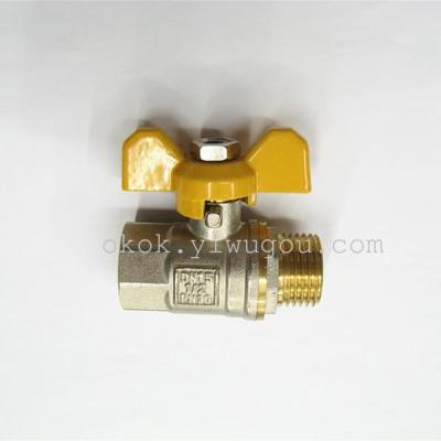 Ball valve with butterfly handle Female x Male 1/2 3/4 1" 