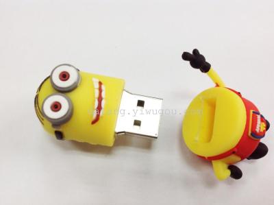 Creative silicone cartoon little yellow guy 8GU Dodger football World Cup dads gift USB