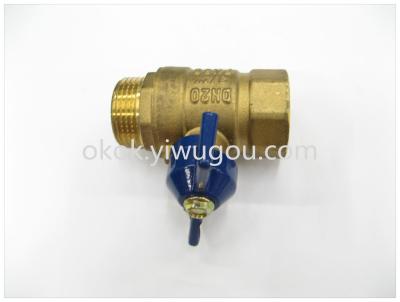 Ball valve with butterfly handle Female x Male 1/2 3/4 1" surface brass  