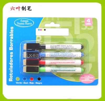 Four suction card mini brush with magnet set white board pen