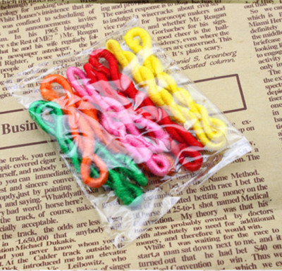 Classic children's bungee-rope made by the seven color kids wool hair tie elastic hair accessories