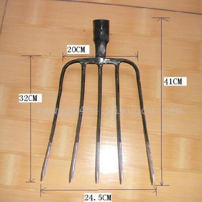 Steel Fork    5-toothed steel fork