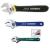 Stained plastic handle adjustable wrench