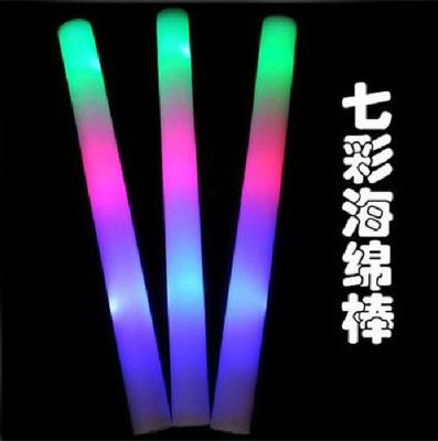 Factory Direct Sales Three Functions Sponge Stick Electronics Glow Stick Sponge Stick Manufacturers Can Print Logo