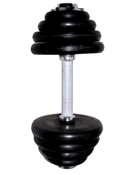 Plated Rod rubber dumbbells