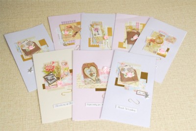 The New And Exquisite Design Creative Dry Flowers Cute Magic Stickers On The Blank Page Holiday Greeting Card.
