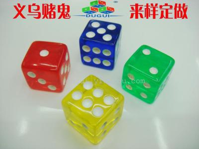 Yiwu gambler yakeli screen, transparent square Angle game dice, aphor dice