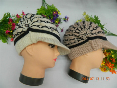 Korean ladies fall/winter hats fashion new style women's outdoor wool baseball hat caps knitting Hat Korea version Hat