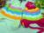 Korean children Cap outdoor Hat Rainbow colorful ear knitting baby hats wool hat hats