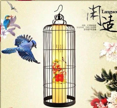 European foreign trade wrought-iron birdcage fancy Lantern classical decorative hand-painted lamps Yiwu factory