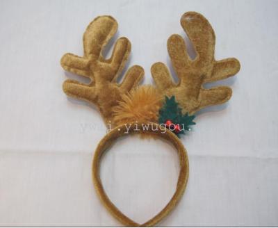 Brown cotton-filled Christmas antler antlers