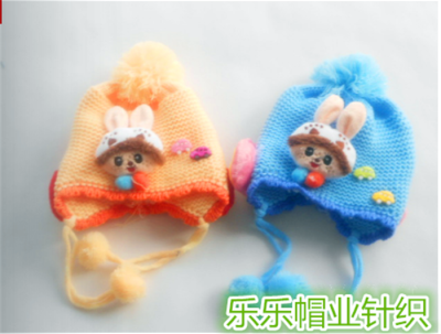 Fall/winter new Korean children hats baby knitted earmuffs hats cartoon beauties outdoor hats wool hat