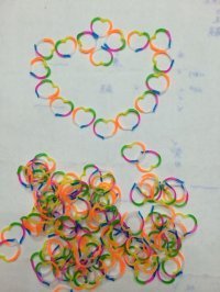 6 love peach transparent rubber bands suitable for knitted bracelet