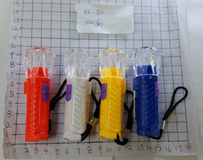Factory direct 4-color transparent plastic RK-852 mini LED flashlights wholesale
