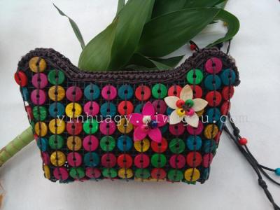 Coconut shell bag fashion hand-prepared bosimiya style coconut package hand-beaded bag handbags