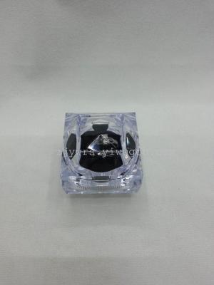 4.5*4.5*4.3CM square plastic Crystal rings box