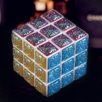 Ji zhou fantasy creative cube crystal cube water drill collection edition of the cube leopard print diamond cube