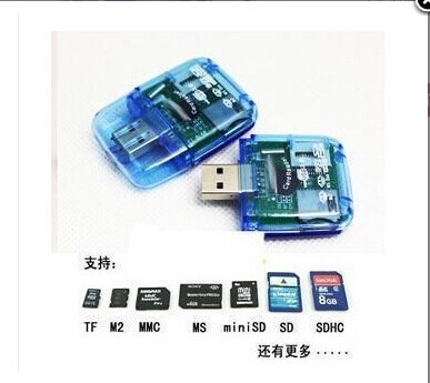 Mobile Phone Card Reader 4-in-1 Multi-Function Card Reader TF SD