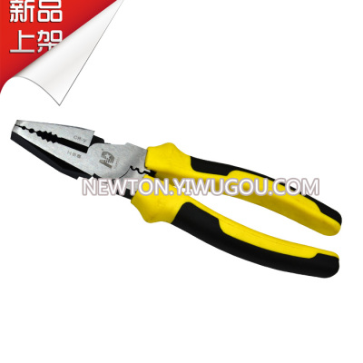 8 inch deflection type pliers strap industrial plier colt type polished&black finishing CRV material  PVC handle