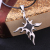Supplies wholesale stainless steel titanium steel couple love Korean flame cross necklace pendant jewelry TT5539077