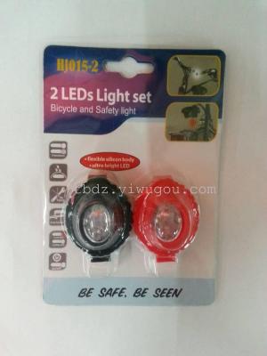 Hot silicone LED bike lights lamp warning light security lighting lamps bicycles equipment