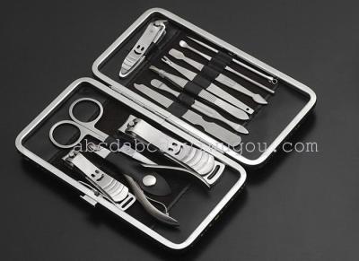 12-piece manicure set stainless steel nail clippers Kit nail knife nail clippers business gift manicure tools every house