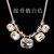 Korean High-End European and American Nightclubs Big Brand Necklace Vintage Clavicle Chain Crystal Gem Female Ornament Short Necklace