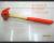 Red finger claw hammer with wooden handle