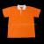 Orange spell color men's cotton woven 170g collar t-shirt