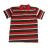 Polyester colored stripes men's short sleeve collar shirts mass customization