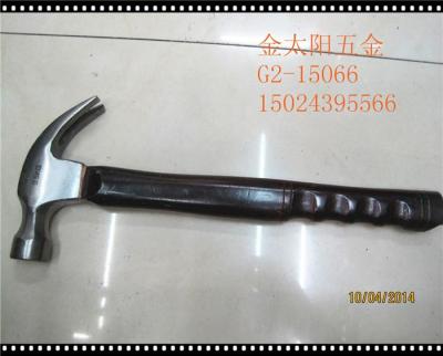 Claw hammer with wood handle