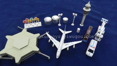 Large airport model set for children's toys