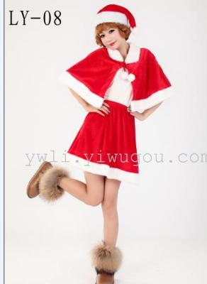 Christmas female dress Christmas female shawl mini Christmas women's stage sexy female dress