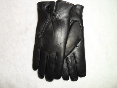 Men's leather buckle thick leather gloves