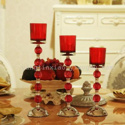 European Candlestick Candle Holder High Candle Holder Glass Candlestick Glass Candle Cup Wedding Home Decoration