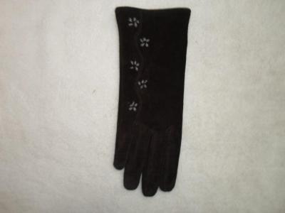 Ladies pigskin suede Chuanhua leather gloves