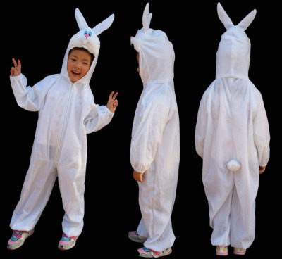 Export goods source stage props clothing foreign trade children's performance costumes animal clothing animal clothing white rabbit.