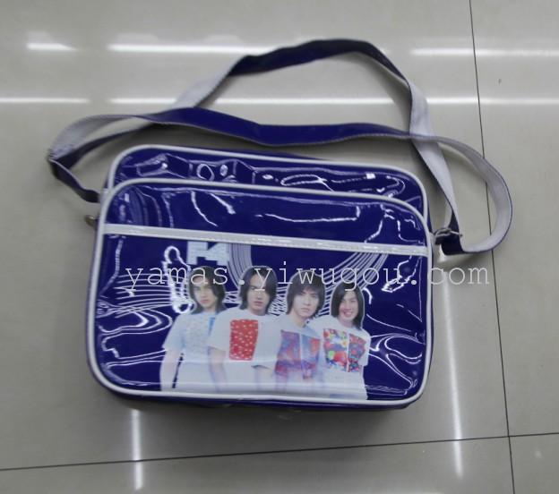 横款亮皮单肩包-4