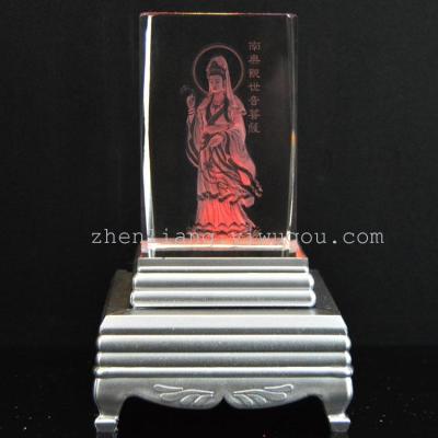 South no guanyin bodhisattva crystal map carving religious buddhist souvenir travel craft.