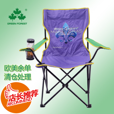 Green forest bold large outdoor leisure Chair portable folding stool armchair Beach fishing Chair