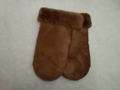 Kids faux fur suede fur hand boring gloves