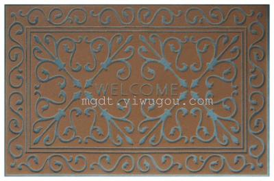 Shida Rubber Flocking Carved Vintage Non-Slip Super Durable Floor Mat 60 * 90cm