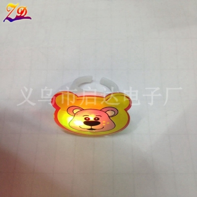 Factory Direct Sales/Supply Luminous Ring/Flash Ring/Bear Luminous Ring/Flexible Glue Luminous Ring/Zd